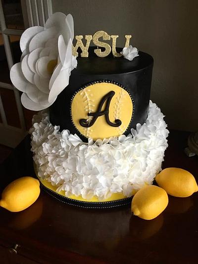 Softball Graduation Cake - Cake by Pippa