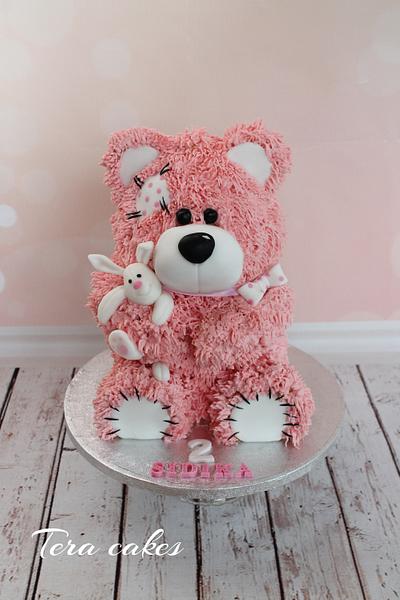 Pink teddy bear - Cake by Tera cakes