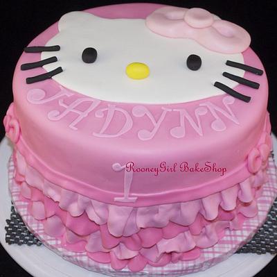 Hello Kitty Ruffle Cake - Cake by Maria @ RooneyGirl BakeShop