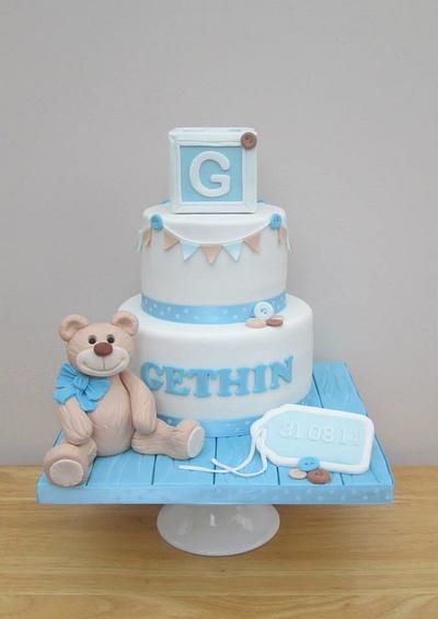 Christening/First Birthday Cake - Cake by The Buttercream Pantry
