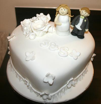 A simple cake for a secret wedding !!  - Cake by Jodie Taylor
