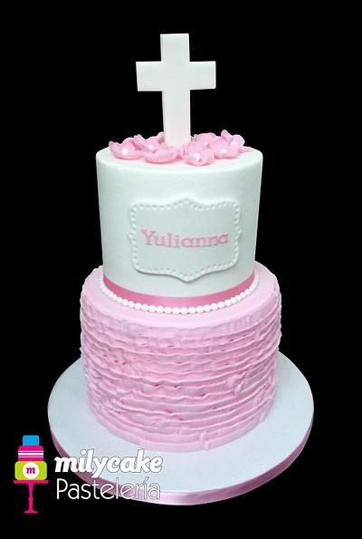 Girl Christening Cake - Cake by Mily Cano