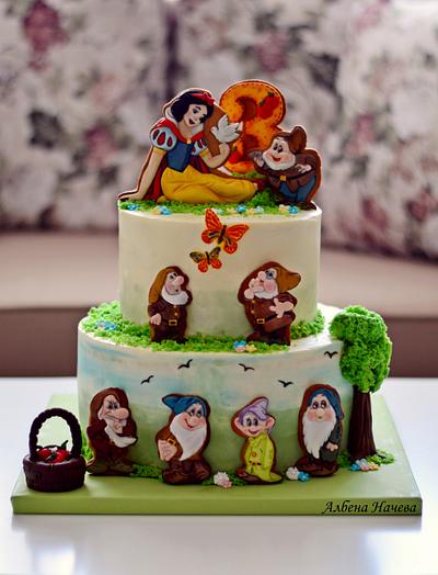 Snow White and seven dwarfs - Cake by Albena Nacheva