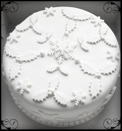 White On White Winter Cake - Cake by Sweet Babycakes