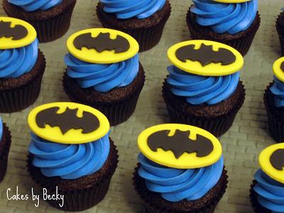 Batman Cupcakes - Cake by Becky Pendergraft