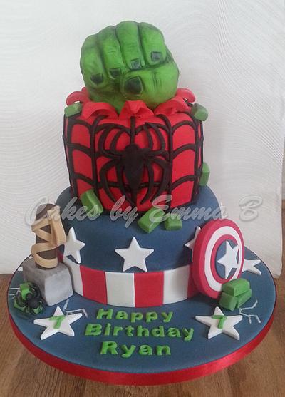 Superhero Birthday Cake - Cake by CakesByEmmaB