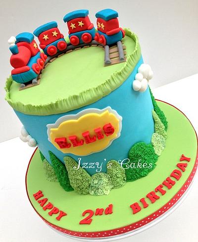 Train Birthday cake for Ellis - Cake by The Rosehip Bakery