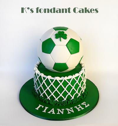 Soccer Themed Cake - Cake by K's fondant Cakes