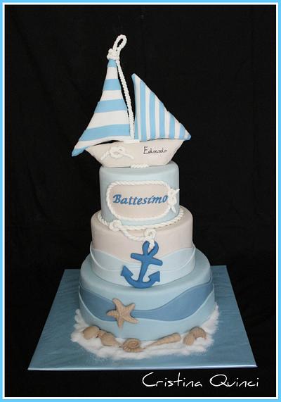 Sea baptism cake boy - Cake by Cristina Quinci