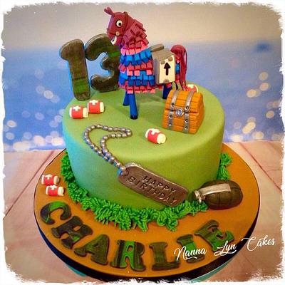 Fortnite theme - Cake by Nanna Lyn Cakes
