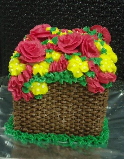 Basket full of flowers - Cake by Prachi Dhabaldeb