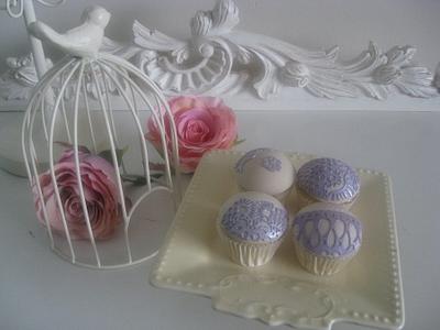Cake Lace Cup Cakes - Cake by The Vintage Baker