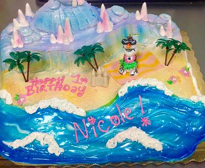 'Frozen' summer fun cake - Cake by Enchanted Bakes by Timothy 
