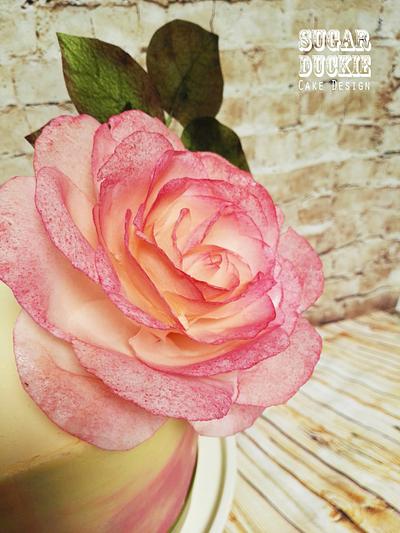 Wafer Rose - Cake by Sugar Duckie (Maria McDonald)