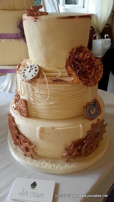 Steampunk Inspired Wedding Cake in Ivory - Cake by Jo's Cakes