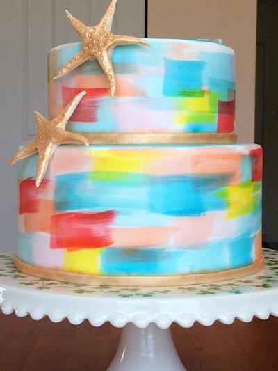 summer starfish cake! - Cake by the cake outfitter