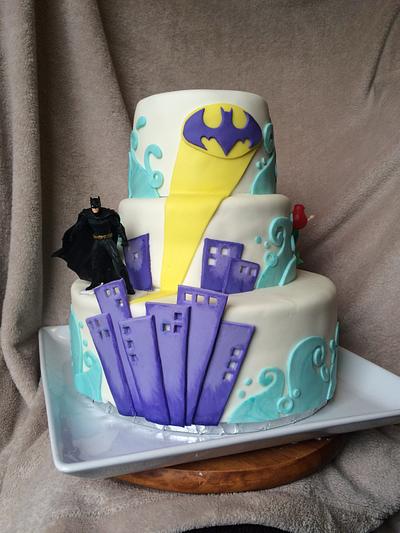 Batman and Ariel Couples Shower - Cake by Kellyscakeslou