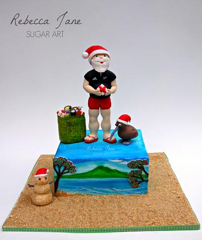Santa's Passport Collaboration - Christmas in New Zealand - Cake by Rebecca Jane Sugar Art