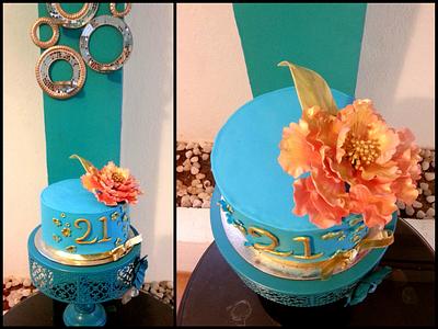 21st birthday cake! - Cake by Maaria