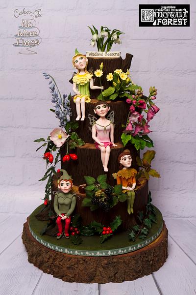 "Woodland Seasons" cake - part of the Fairytale Forest collaboration at Birmingham CI - Cake by Cakes By No More Tiers (Fiona Brook)