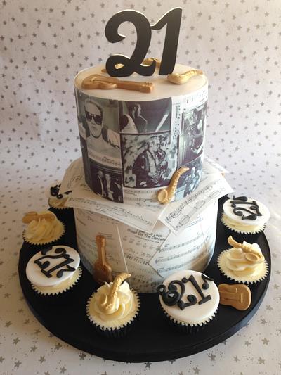 Music Themed Photo 21st Cake - Cake by calscakecreations