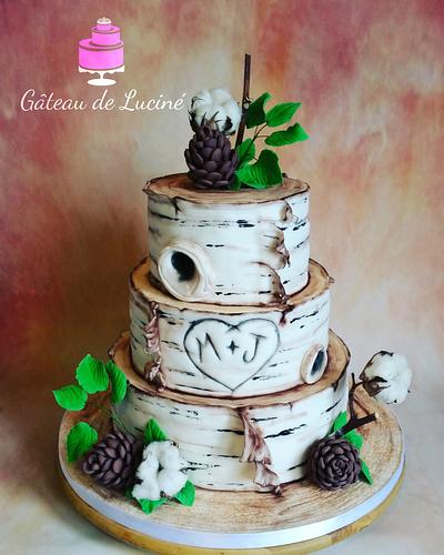 Birch Tree Wedding Cake - Cake by Gâteau de Luciné