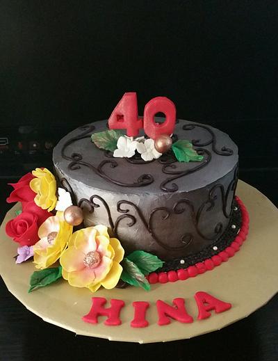 40th birthday cake  - Cake by CAKE RAGA