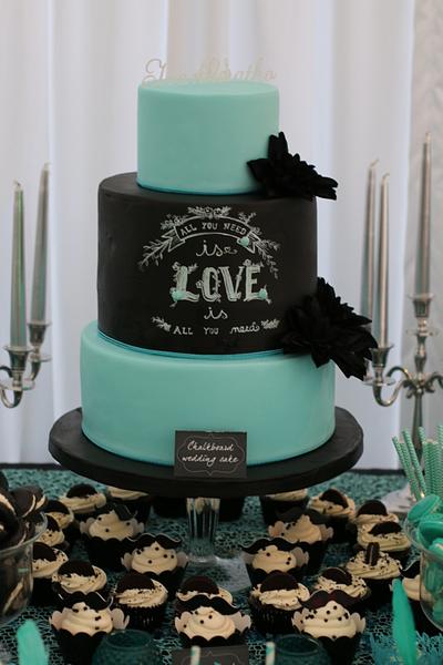 chalkboard wedding cake  - Cake by Lucya 