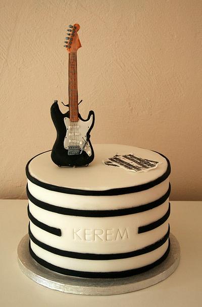 Electric guitar cake - Cake by Alison Lee