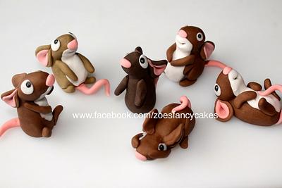 Mice ready for a cheese wedding cake - Cake by Zoe's Fancy Cakes