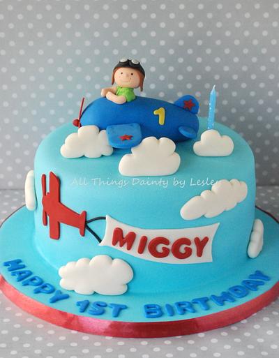 Aviation themed 1st birthday cake - Cake by All Things Dainty by Lesley