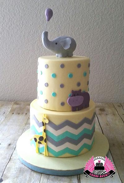 Jungle Baby Shower - Cake by Cakes ROCK!!!  