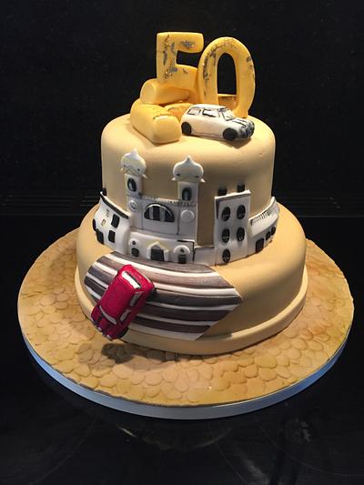 The Italian Job inspired cake - Cake by Sarah Leftley (Sarah's cakes)