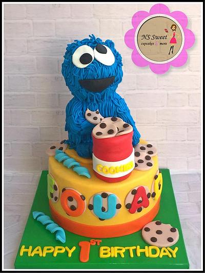 cookie monster cake - Cake by NS Sweet
