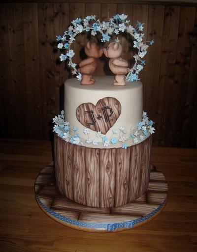 Wedding cake with teddy bears - Cake by Eliska