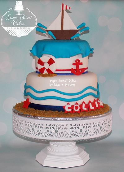 Sailboat Baby Shower - Cake by Sugar Sweet Cakes