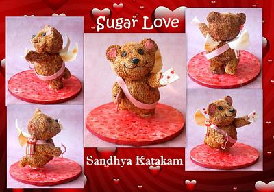 Teddy Cupid for Sugar Love Collaboration - Cake by SprinkleSpark