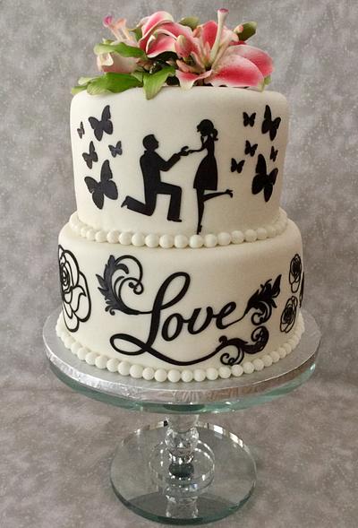And She said YES!!!!!! - Cake by Susan Russell