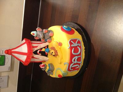 My second cake .. Circus theme  - Cake by Jodie Taylor