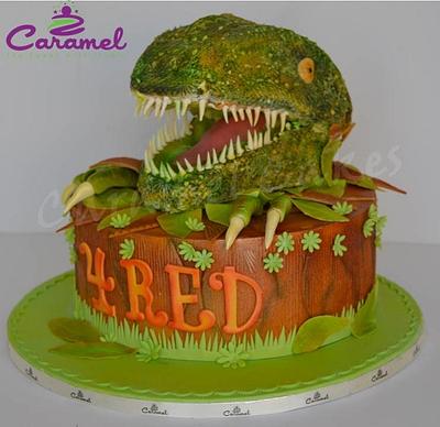 All real Dinosaur cake!  - Cake by Caramel Doha