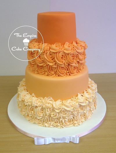 4 tier peach ombre cake - Cake by The Empire Cake Company