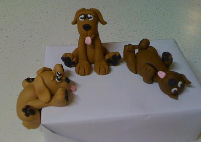 Cheeky Puppies cake toppers - Cake by Jade