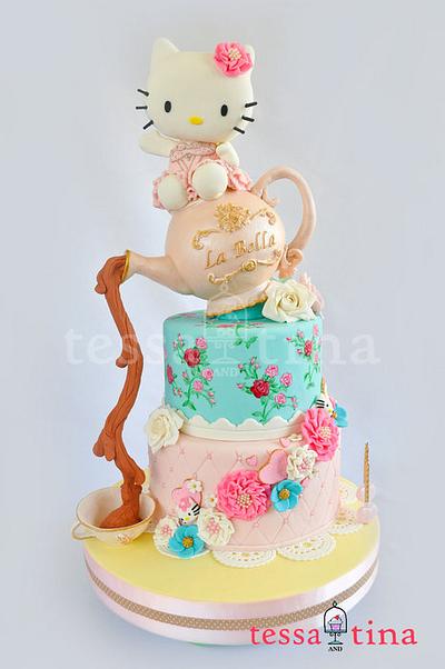 Hello Kitty Shabby Chic Cake - Cake by tessatinacakes
