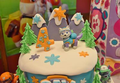 Paw Patrol Cake featuring Everest!   - Cake by Ellie1985