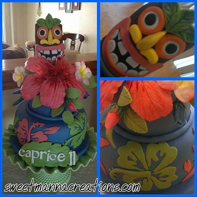 Hawaiian theme cake - Cake by Xinia Gomez