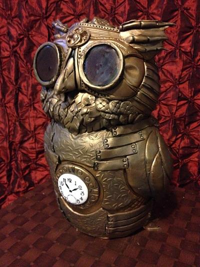 Steam Punk Owl - Cake by Lesi Lambert - Lambert Academy of Sugar Craft