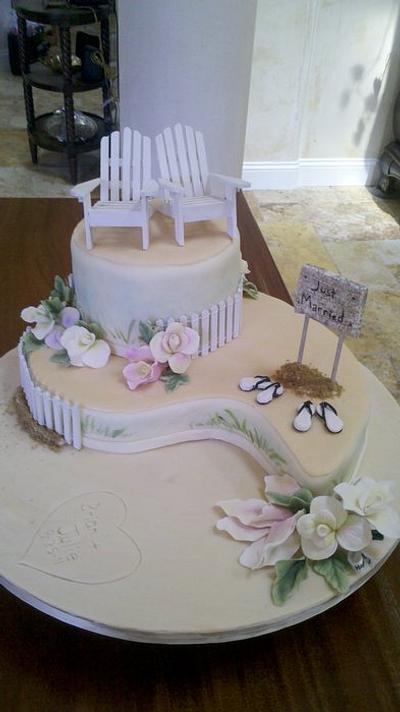Beach Wedding cake - Cake by Loretta