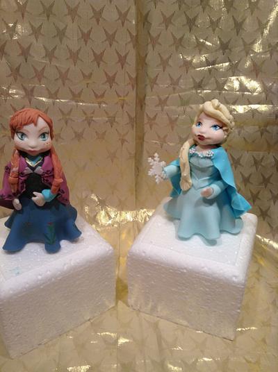 Frozen toppers  - Cake by For goodness cake barlick 