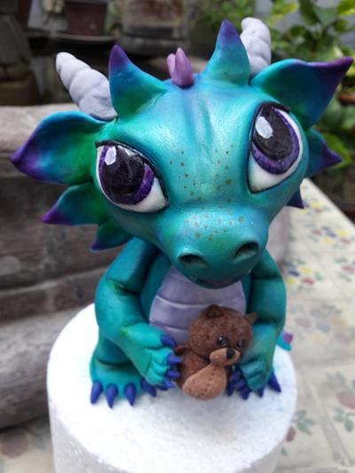 Baby dragon - Cake by Laura Reyes