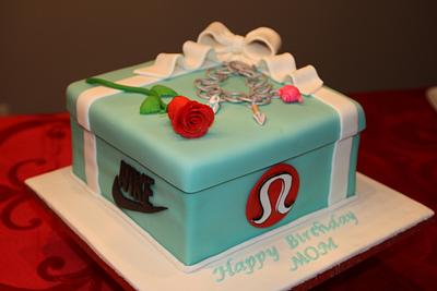 Tiffany Gift Box Cake - Cake by Onetier